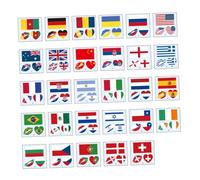 ELAYARD 116 pezzi Adesivi Temporanei Bandiera Mondiale Impermeabili Patriottici per Stickers per Viso e per Eventi Sportivi e Festival