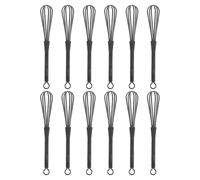 ELAYARD 12 Pezzi Frusta per Colorazione Chioma Riutilizzabile 12 Pezzi in Plastica Nera, Accessori per Parrucchieri per Miscelare Tinture e Pigmenti, Strumento Multiuso per