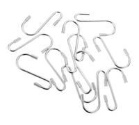 ELAYARD 12 Pezzi Ganci a S in Ferro Argento per Ufficio e Stanza di Stoccaggio, Salvaspazio Design Chic senza Parti Acute