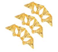 ELAYARD 12 Pezzi Piedini per Portagioielli in Lega di Zinco Protezione Angolare Vintage Dorata per Scatole e Scrigni Gambe di Ricambio per Mobili Antichi Decorazione per Cassettiere e