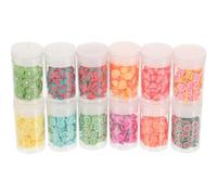 ELAYARD 12 Scatole di Frutti in Argilla Polimerica per Nail Art Decorazioni Fai da Te Unghie Colorate Set Assortito per Ragazze e Donne Feste Compleanno Natale