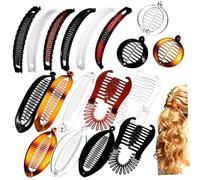 ELAYARD 18 Pollici Clip Banana per Fermagli Vintage Resistenti in Leggeri e Sicuri per Acconciature Veloci come Cavallo Chignon e Raccolti Adatti Lisci e Spessi