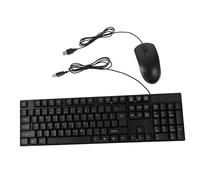 ELAYARD 1set Tastiera e Mouse Cablati Inglese Tastiera Silenziosa e Mouse Ergonomico Per Ufficio e Gioco Facile Da Usare Design Semplice e Affidabile Per Computer e Laptop