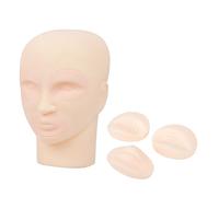 ELAYARD 1set Testa Silicone Per Pratica Di Trucco e Tatuaggio Per Allenamento Include Testa Removibile e Kit Labbra-occhi Per Estetiste e Uso Personale