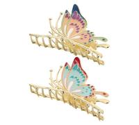 ELAYARD 2 pezzi Fermagli Farfalla Metallo Antiscivolo Clip Capelli Piccole Artiglio per Donna Accessori Sposi e Party Pinza Salva Acconciatura Resistente e Decorativa