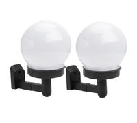 ELAYARD 2 pezzi Lampade da Parete Fotovoltaiche LED Impermeabili per Esterni Luci da Giardino e Corridoio con Batteria Ricaricabile Facili da Installare per Patio Vialetti e Cortili
