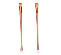 ELAYARD 2 pezzi Pennelli Eyeliner Obliqui Ultra Sottili Setole Morbide e Piatte per Sopracciglia e Trucco Occhi Strumenti Pratici e Durevoli per Make-up Preciso e Facile da Usare