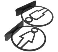 ELAYARD 2 pezzi Segnali per Bagno Doppia Faccia in Acrilico Cartelli Uomo Donna per Porte Bagni Uffici e Ristoranti Facili da Installare e Resistenti per Servizi Igienici Pubblici