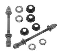 ELAYARD 2 Set Assi Mozzo Bici Anteriore e Posteriore con Cuscinetti Sfere ASSE Solido per Mountain Bike Protezione Polvere e Riduzione Attrito Sostituzione Rapida per Terreni Montani