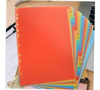 ELAYARD 2 set Divisori per Raccoglitori in Plastica Schede Indicizzate Numerate Pagine Indice Rimovibili per Ufficio Scuola e Viaggi Organizer Documenti Facile Accesso