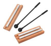 ELAYARD 2 set Strumenti Percussione in Legno per Meditazione con Campane Tono Singolo e Mazzuolo per Yoga Preghiera e Esercizi di Mindfulness per Concerti e Lezioni