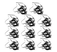 ELAYARD 20 Pezzi Base Maschera Masquerade Nera per Halloween Maschera Fai da Te Riutilizzabile per Cosplay Decorazione e Feste di Carnevale Base Vuota Facile da Personalizzare per