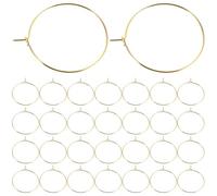 ELAYARD 200 Pezzi Anelli Ciondolo per Calici da Vino 25Mm Etichette per Bicchieri per Bevande Riutilizzabili Segnabicchieri per Feste Matrimoni ed Eventi