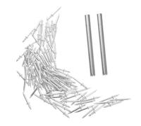 ELAYARD 200 pezzi Chiodi Doppia Testa per Battiscopa Chiodini per Cartongesso e Foto Fissaggio Stabile senza Visibili con Manicotti per Facile Installazione e Rimozione