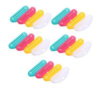ELAYARD 20pezzi Spremi Tubetto Dentifricio Spremi-tubetti Manuale per Dentifricio Rullo Supporto Clip per Salvare Detergenti per Viso e Vernice
