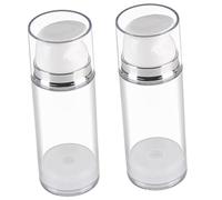 ELAYARD 2pezzi Flaconi Airless Abs Trasparente Pompetta Sottovuoto Per Crema e Lozione Contenitori Cosmetici Viaggio Leggeri e Antileak Per Trasporto Facile