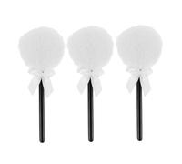 ELAYARD 3 Pezzi Soffio Di Trucco Cipria Per Manicure Pennello Per Il Trucco Delle Donne Applicatore Di Polvere Per Il Trucco Cipria Sciolta Per Il Corpo Pennello Per Cipria Bianca Peluche