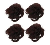 ELAYARD 4 Pezzi Clip per Capelli Bun Artiglio Extension Updo in Fibra Resistente al Calore Fermagli Eleganti per Donne e Ragazze per Cosplay e Feste Design Voluminoso e Leggero
