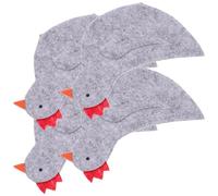 ELAYARD 4 Pezzi Coperture per Uova Forma Pasquale in Grigio Protezione Resistente e Decorativa per Uova per Feste e Decorazioni Festive