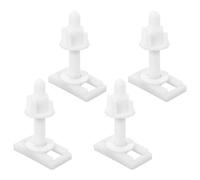 ELAYARD 4 Pezzi Kit di Bulloni e Viti per Sedile Wc in Abs Bianco con Dadi e Rondelle Resistenti alla Corrosione per Riparazione e Manutenzione del Water e Serbatoio