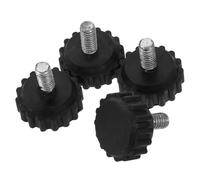 ELAYARD 4 Pezzi Pad Del Piede in Scala Elettronica Avvitare i Piedini Dei Mobili Aggiustatore Di Mobili Viti Di Uscita Manopole Di Bloccaggio Zigrinate Ferro Da Stiro Black