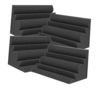 ELAYARD 4 pezzi Pannelli Acustici Angolari Nero ad Alta Densità Fonoassorbenti per Riduzione Rumore Studio Casa Teatro Podcast