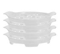 ELAYARD 4 pezzi Piatti Ceramica per Lumache con Manici Ergonomici Teglia da Forno Resistente Alte Temperature per Escargot e Frutti di Mare Facile da Pulire per Cucina e Ristorante