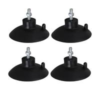 ELAYARD 4 Piedini a Ventosa Neri in Plastica con Vite Filettata M6 per Tagliapatate, Cuscinetti Antiscivolo per Attrezzature da Cucina, Supporti Antivibrazione Rimovibili per
