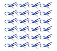 ELAYARD 50 Pezzi Cordino Porta Badge Moschettone Cordini Piatti per Targhette Identificative da Lavoro e Ufficio Tracolla Porta Badge per Insegnanti e Uso in Aula o Crociera Blu