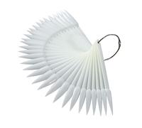 ELAYARD 50 pezzi Fan Shaped Nail Display Card For Nail Art Practice Smooth Beige Practice Sticks For Manicure Training
