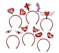 ELAYARD 6 Fasce per Chioma a Forma di Cuore per la Festa degli Innamorati Accessori per Feste e Cerchietti Decorativi da Sposa Set di Copricapi Adulti Colorati per Party e Foto
