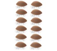 ELAYARD 6 paia Palpebre Sostitutive Realistiche per Pratica Extension Ciglia Silicone Resistente e Rimovibile Kit Trucco Professionale per Addestramento Tecniche Lash