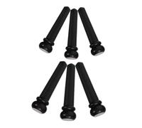 ELAYARD 6 Pezzi Bass Guitar Pegs in Ebony Wood With Abalone Dot Ring Acoustic Bridge Pins For Stable Tuning And Enhanced Sound Quality Replacement Parts For Electric And Acoustic Guitars