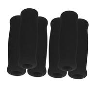 ELAYARD 6 Pezzi Copri Maniglie Stampelle in Spugna Nero Impugnatura Spessa e Antiscivolo per Bastone da Passeggio e Carrello, Comfort e Protezione Mani
