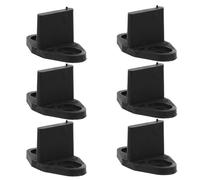 ELAYARD 6 Pezzi Guida per Porta Scorrevole del Fienile in Plastica Nera 6 Pezzi - Fermaporta Antioscillazione per Binari Inferiori - Accessori Ferramenta per Porte Scorrevoli da Fienile