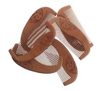 ELAYARD 6 Pezzi Pettini in Legno di Melo con Denti Larghi per Capelli Ricci e Bagnati Pettine Districante e Massaggiatore del Capelluto per Donna e Uomo Accessorio Naturale per Styling e