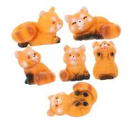 ELAYARD 6 Pezzi Statuette Animali in Resina Realistiche Sculture Piccole per Decorazione Giardino e Artigianato Figurine Animali Cartoon Rifinite e Delicate Accessori Unici e Regalo
