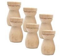 ELAYARD 6pezzi Ciondoli Diffusore Oli Essenziali in Legno Bottiglie Profumo Te Profumatore Auto e Decorazione Casa Ufficio Materiale Legno Resistente e Compatto