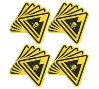 ELAYARD Adesivi di Sicurezza di Avvertimento in Vinile 12X12 CM Etichette Autoadesive per Rifiuti Pericolosi Set da 20 Pezzi per Segnalazione Rischio Chimico in Ambienti Industriali