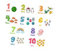 ELAYARD Adesivi Murali Numeri Educativi Colorati per Cameretta Sticker Numerici Cartoon Senza Residui Decorazione Creativa per Asilo Nido e Camera Ragazzo Ragazza Ragazza