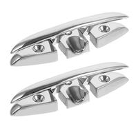 ELAYARD Bitta in Acciaio Inossidabile 316 per Ormeggio Barche 5 Pollici Pieghevole Set 2 Pezzi Supporto per Cima Kayak e Yacht Accessori per Attracco Porti Turistici e Moli