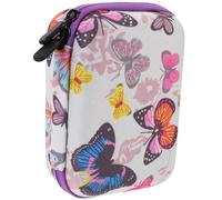 ELAYARD Borsa per Macchina Fotografica per Piccola Chiusura a Cerniera Custodia Portatile Tasca a Rete per Accessori Organizer Elettronico Compatto per Esterno Stampa Farfalla Bianca