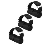 ELAYARD Cinghie per Caviglia Regolabili Attacco per Manubri, Set da 3 Pezzi Nero, Cinturini Resistenti per Sollevamento Pesi e Allenamento Gambe in Palestra e Casa