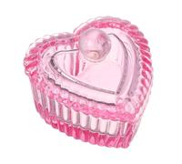 ELAYARD Contenitore Monomero con Coperchio in Vetro Cristallo Iridescente a Forma di Cuore, Doppia Funzione Lava Pennelli e Rimozione Smalto, Set Strumenti Nail Art per Manicure