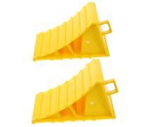 ELAYARD Cunei per Ruote Auto Antiscivolo in Legno Resistente, Fermaruota Portatile 15x10x10 Cm per Camion, Rimorchi e Veicoli, Set da 2 Pezzi Compatto per Sicurezza Parcheggio