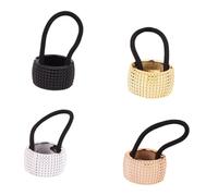 ELAYARD Elastici per Coda di Cavallo in Plastico e Resina Fasce per Chioma a Cerchio Set 4 Facili da Usare e Styling Veloce per Chioma Fini