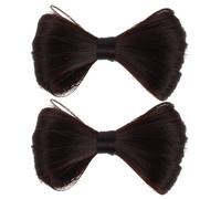 ELAYARD Fermagli per Chioma Fiocco in Metallo 2 Pezzi Piccoli Accessori per Chignon Finti Marrone Chiaro Clip a Becco D’Anatra Antiscivolo per Donne e Ragazze Decorazione Leggera per