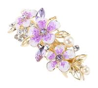 ELAYARD Fermaglio per Chioma Elegante in Lega Strass Porpora Decorazione Scintillante Resistente per Uso Quotidiano e Viaggi Accessorio per Donne