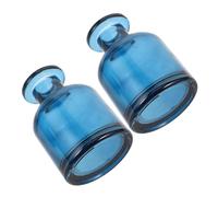 ELAYARD Flacone Diffusore in Vetro Vuoto Blu 150 Ml Bastoncini per Oli Essenziali Contenitore Ricaricabile per Aromaterapia Barattolo Stabile per Soggiorno Ufficio e Spa