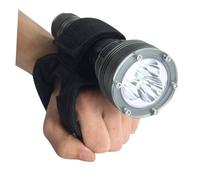 ELAYARD Guanto Porta Luce Subacquea Regolabile con Cinturino in Nylon Nero Supporto Polso per Luce Accessorio Immersione per Caccia Pesca e Campeggio